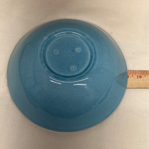 Vintage Metlox Vernon Ware Blue Tulip Divided Round Vegetable Bowl 9 1/8” - Picture 4 of 6